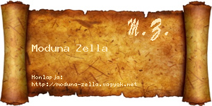 Moduna Zella névjegykártya